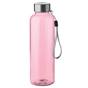 Additional Image 4 - a pink water bottle with a silver strap