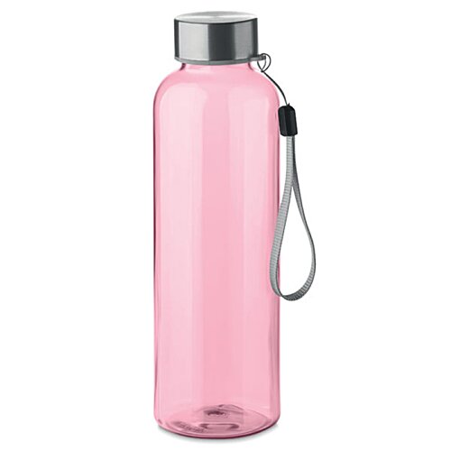 Additional Image 4 - a pink water bottle with a silver strap