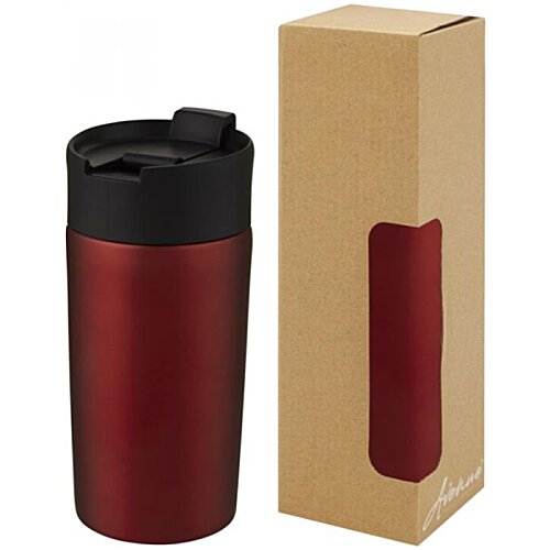 Additional Image 3 - a red and black coffee mug and a box