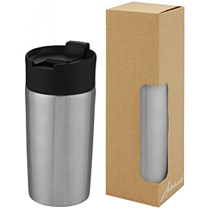 Additional Image 5 - a silver and black coffee mug and a box