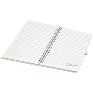 Additional Image 1 - a white notebook with a metal strip