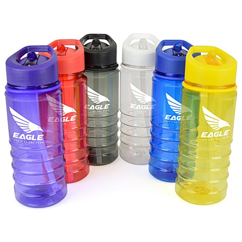 Additional Image 1 - a group of colorful plastic water bottles