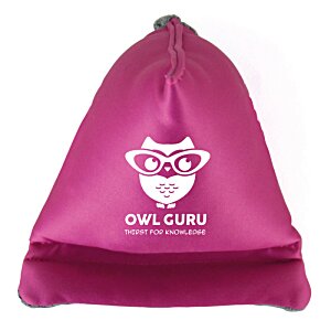 Additional Image 2 - a pink beanie with a logo on it
