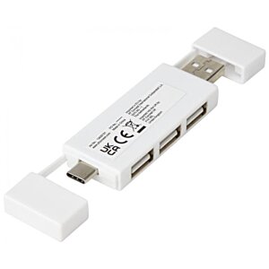 Additional Image 3 - a white usb adapter with a black text