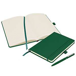 Additional Image 3 - a green notebook and pen