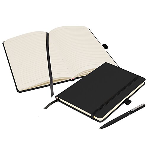 Additional Image 4 - a black and white notebook and pen