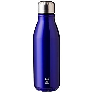 Additional Image 1 - a blue water bottle with silver top