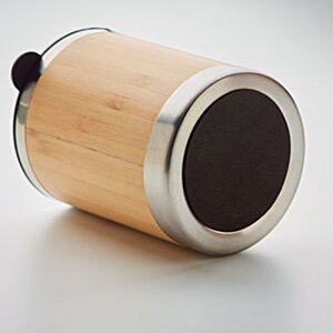 Additional Image 2 - a wooden barrel with a black cap