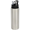 Additional Thumbnail Image 1 - a silver water bottle with a black lid