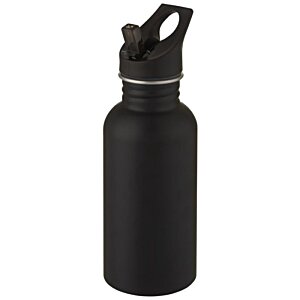 Additional Image 4 - a black water bottle with a straw