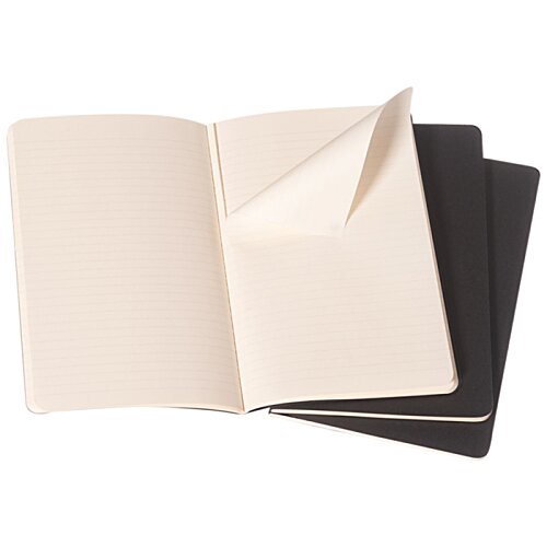Additional Image 1 - a stack of black and white notebooks