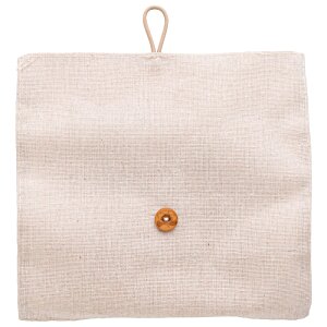 Additional Image 1 - a white cloth with a brown circle on it