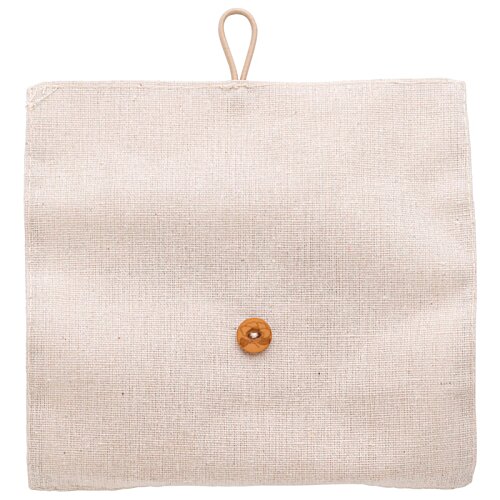 Additional Image 1 - a white cloth with a brown circle on it