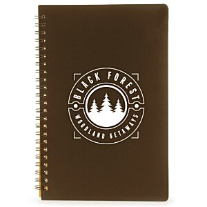 Additional Image 1 - a brown notebook with a logo