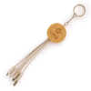 View Image 3 of 3 of Wheatly Charger Keyring - Round - Engraved