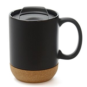 Additional Image 3 - a black and brown coffee mug