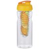 a water bottle with a yellow lid