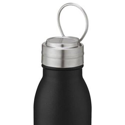 Additional Image 5 - a black and silver water bottle