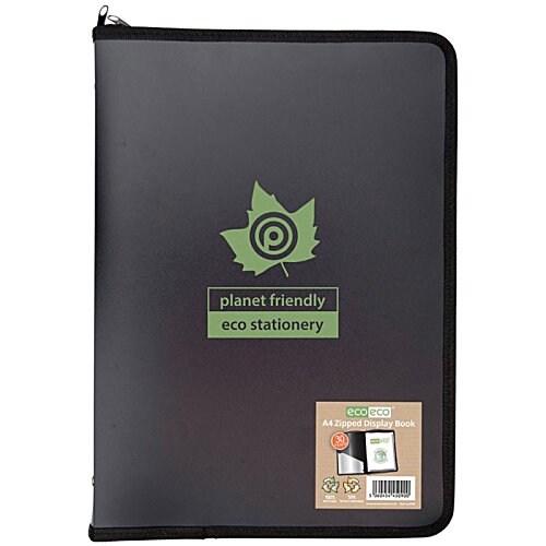 Additional Image 1 - a black notebook with green logo