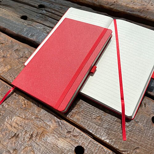 Additional Image 6 - a red and white notebooks on a wooden surface