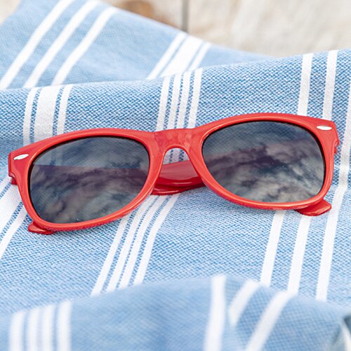 Additional Image 2 - a red sunglasses on a blue towel