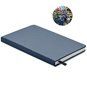 Additional Image 1 - a blue book with a pen and a globe