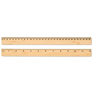 Additional Image 1 - a pair of wooden rulers