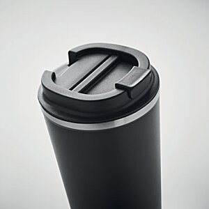 Additional Image 10 - a black plastic cup with a lid