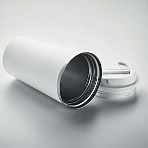Additional Image 8 - a white cylindrical container with a black lid