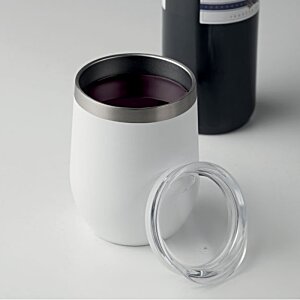 Additional Image 4 - a white cup with a black lid