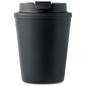 Additional Image 1 - a black plastic cup with a lid