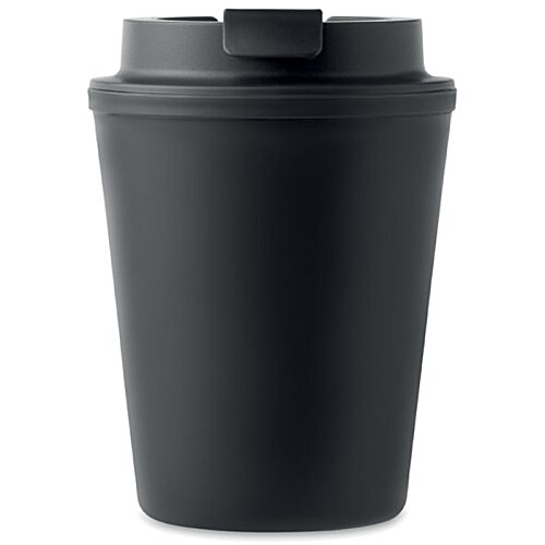 Additional Image 1 - a black plastic cup with a lid