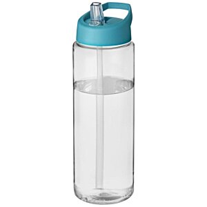 Additional Image 11 - a clear water bottle with a blue lid