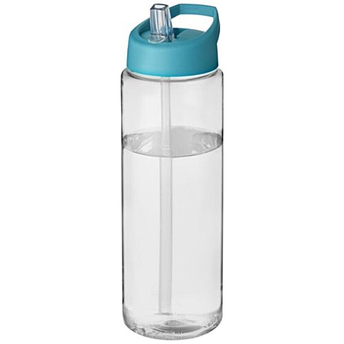 Additional Image 11 - a clear water bottle with a blue lid