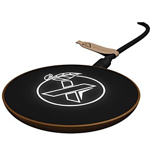 Additional Image 1 - a black and brown circular object with a white logo on it