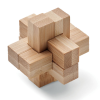 View Image 4 of 6 of Bamboo Brain Teaser Puzzle - Cross
