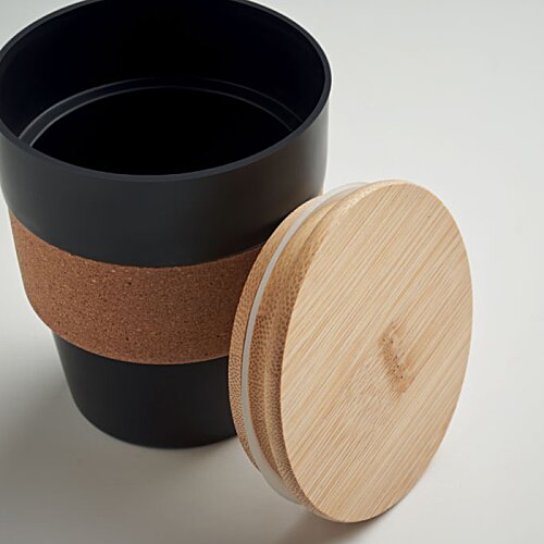 Additional Image 3 - a black and brown cup with a lid