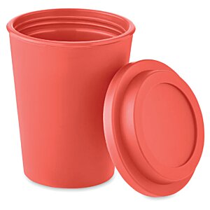 Additional Image 2 - a red plastic cup with a lid