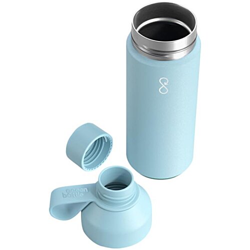 Additional Image 3 - a blue thermos with a lid