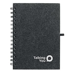 Additional Image 3 - a black notebook with a spiral bound