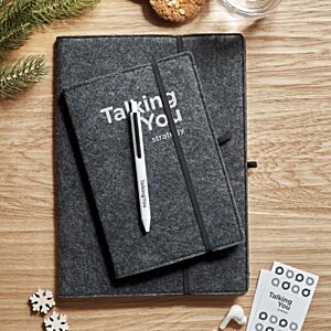 Additional Image 5 - a black notebook with a pen on it