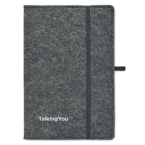 Additional Image 1 - a black notebook with a white stripe