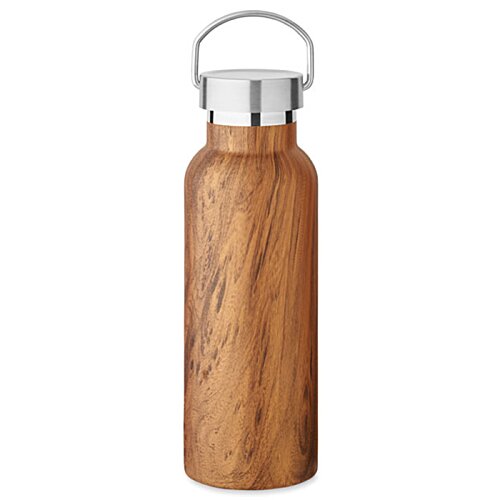 Additional Image 2 - a brown water bottle with a silver top