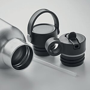 Additional Image 4 - a group of black and silver water bottles