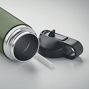 Additional Image 4 - a green and silver thermos