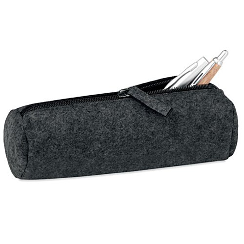 Additional Image 4 - a black pencil case with a white pen in it