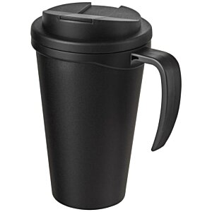 Additional Image 1 - a black coffee cup with a lid
