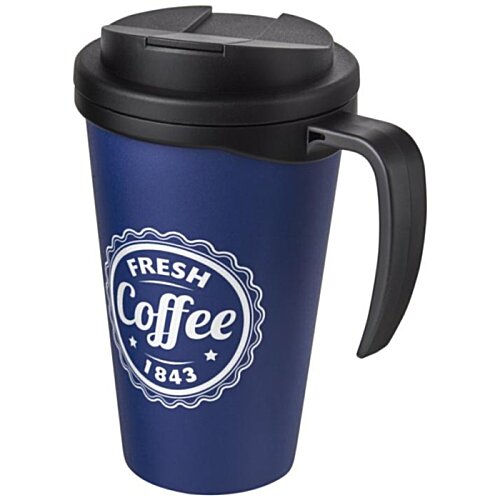 Additional Image 4 - a blue coffee cup with a black lid