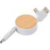 a white and brown usb cable