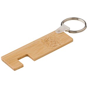 Additional Image 2 - a wooden key chain with a ring